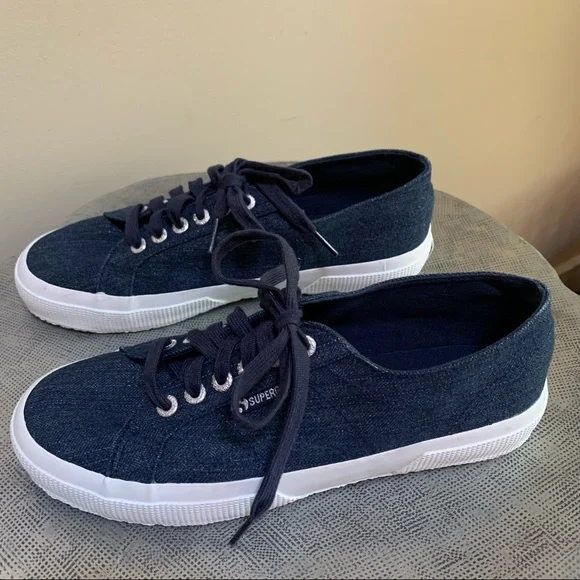 Superga Classic 39.5 ~  Blue Metallic 2750 Cotu Sneakers - Picture 10 of 10